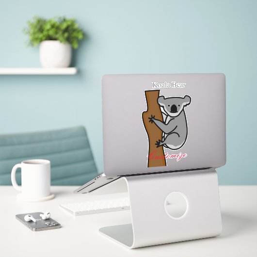 Koala Beer Klimt Boom Thunder_Cove Sticker (Laptop op bureau)
