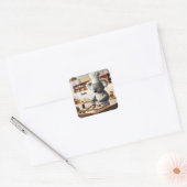Koala Beer Koekjes Bakker Vierkante Sticker (Envelop)