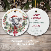 Koala Beer krans kleindochter kerst Keramisch Ornament