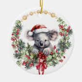 Koala Beer krans kleindochter kerst Keramisch Ornament (Voorkant)