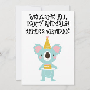 KOALA BEER LEUKE KIDS VERJAARDAG UITNODIGINGEN