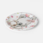 Koala Beer Mam en Baby Papieren Bordje (Gekanteld)