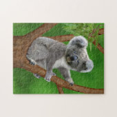 Koala beer met blauwe ogen legpuzzel (Horizontaal)