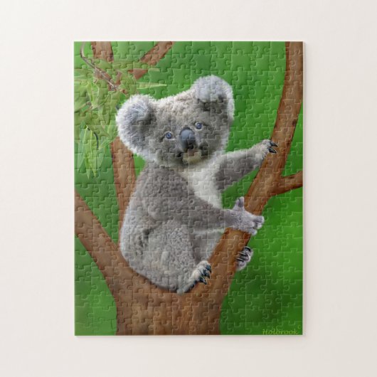 Koala beer met blauwe ogen legpuzzel (Verticaal)