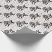 Koala-Beer met Groucho-bril op pokadots Cadeaupapier (Hoek)