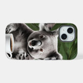 Koala Beer met Koffie Mok, Gezellig Design iPhone 15 Case (Achterkant horizontaal)