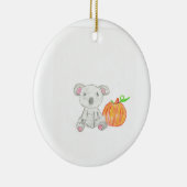 Koala Beer met pompoen Keramisch Ornament (Rechts)