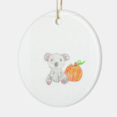 Koala Beer met pompoen Keramisch Ornament (Links)