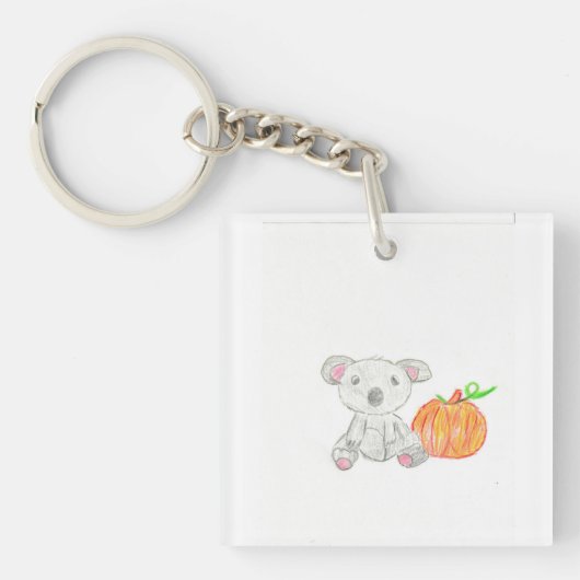 Koala Beer met pompoen Sleutelhanger (voorkant)