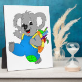 Koala-Beer met rugzak Fotoplaat (Zijkant)