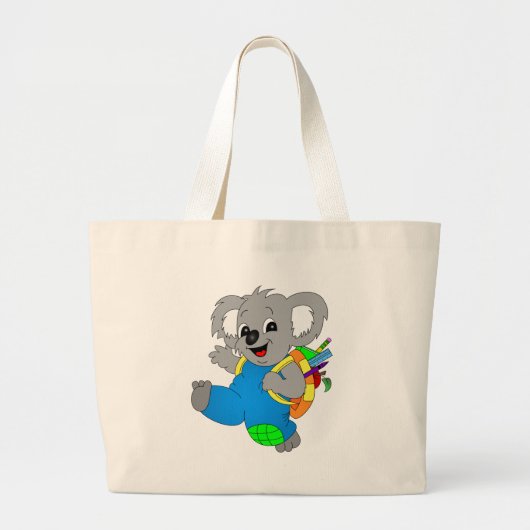 Koala-Beer met rugzak Grote Tote Bag (Voorkant)