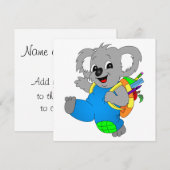 Koala-Beer met rugzak Kaart (Voorkant / Achterkant)