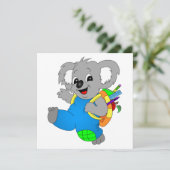Koala-Beer met rugzak Kaart (Staand voorkant)