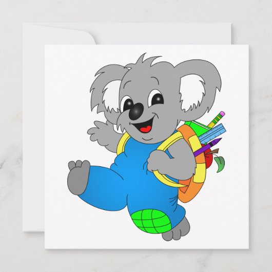 Koala-Beer met rugzak Kaart (Voorkant)