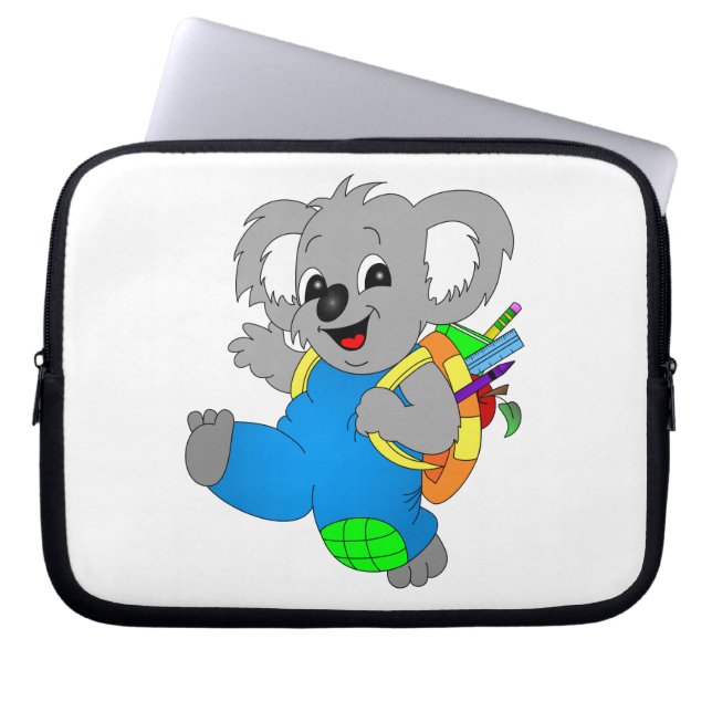 Koala-Beer met rugzak Laptop Sleeve (Voorkant)