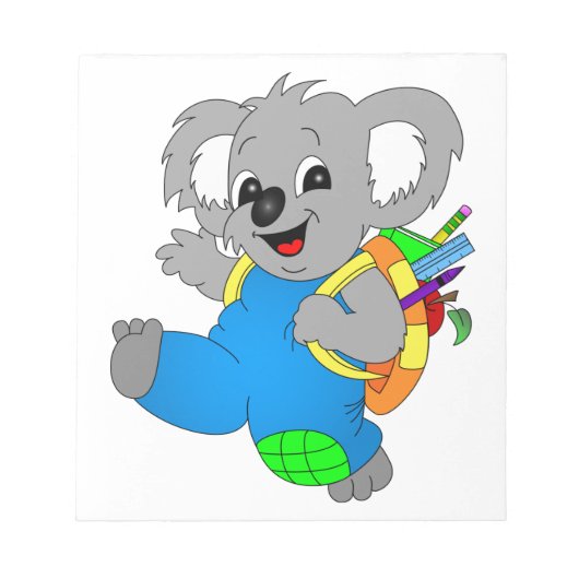 Koala-Beer met rugzak Notitieblok (Voorkant)