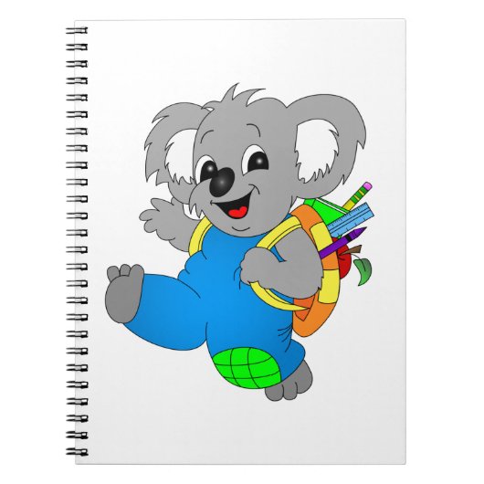 Koala-Beer met rugzak Notitieboek (Voorkant)