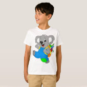 Koala-Beer met rugzak T-shirt (Voorkant volledig)
