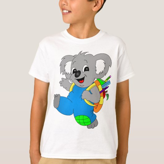 Koala-Beer met rugzak T-shirt (Voorkant)