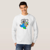 Koala-Beer met rugzak T-shirt (Voorkant volledig)
