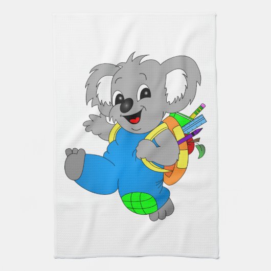 Koala-Beer met rugzak Theedoek (Verticaal)