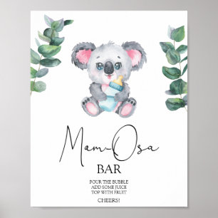 Koala Beer Moederdag bar Poster