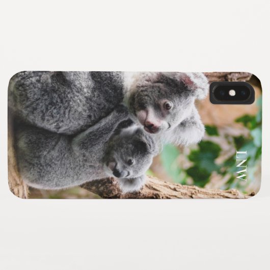 Koala-Beer monogram Case-Mate iPhone Case (Achterkant (horizontaal))