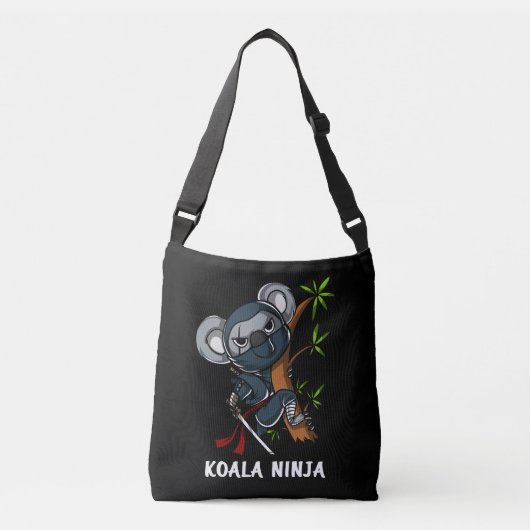 Koala Beer Ninja Samurai Martial Arts Animal Crossbody Tas (Voorkant)
