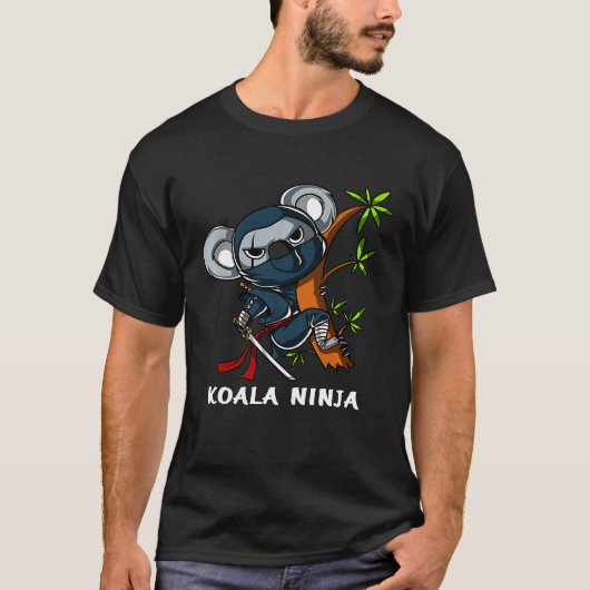 Koala Beer Ninja Samurai Martial Arts Animal Kinde T-shirt (Voorkant)