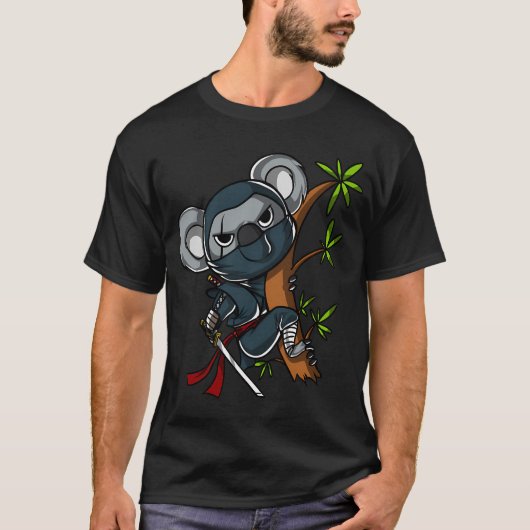 Koala Beer Ninja Samurai T-shirt (Voorkant)