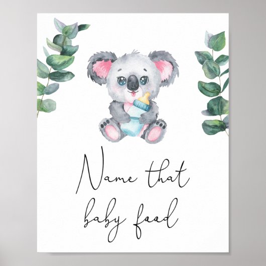 Koala beer - Noem dat baby eten Poster (Voorkant)