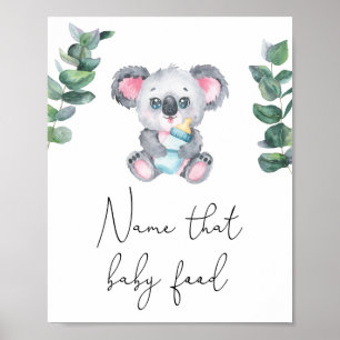 Koala beer - Noem dat babyvoedsel Poster
