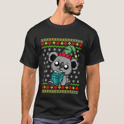 Koala Beer Oegly Kerstmis Australië T-shirt (Voorkant)