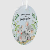 Koala Beer ons eerste kerstfeest als familie van d Ornament (voorkant)