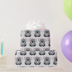 Koala Beer Ontwerp Elke Kleur Achtergrond Cadeaupapier