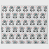Koala Beer Ontwerp Elke Kleur Achtergrond Cadeaupapier (Vlak)