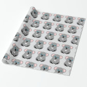 Koala Beer Ontwerp Elke Kleur Achtergrond Cadeaupapier (Uitgerold)