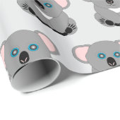 Koala Beer Ontwerp Elke Kleur Achtergrond Cadeaupapier (Rol Hoek)