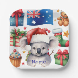 Koala Beer op Australië thema Papieren Bordje