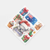 Koala Beer op Australië thema Servet (Hoek)
