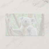 Koala-Beer op de boom in de dierentuin Perth Visitekaartje (Achterkant)