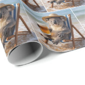 Koala Beer op een Strand Cadeaupapier (Rol Hoek)