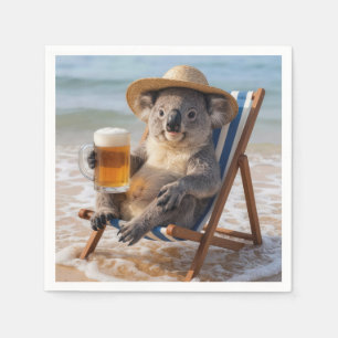 Koala Beer op een Strand Servet