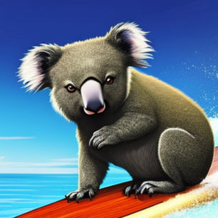 Koala-Beer op een Surfboard T-Shirt