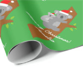 Koala beer op maat Merry Christmas wrapping papier (Rol Hoek)