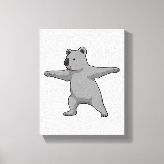 Koala-beer op Yoga Fitness Canvas Afdruk (Voorkant)