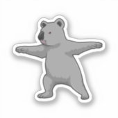 Koala-beer op Yoga Fitness Sticker (Voorkant)