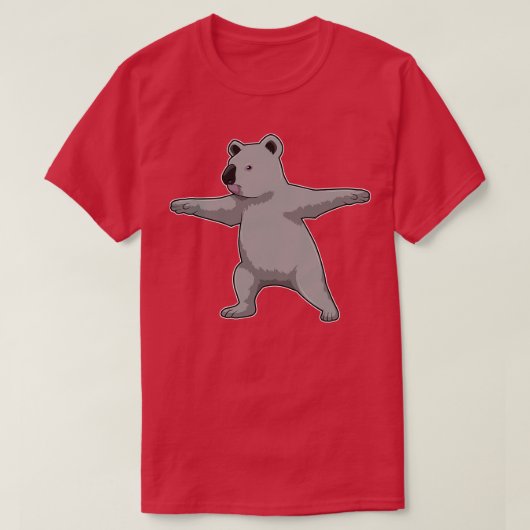 Koala-beer op Yoga Fitness T-shirt (Design voorkant)