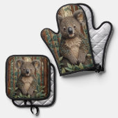 Koala Beer Ovenwant & Pannenlap Set (Voorkant / Achterkant)