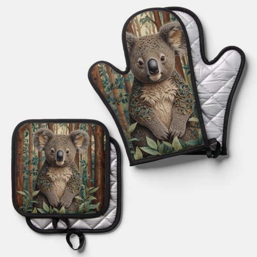 Koala Beer Ovenwant & Pannenlap Set (Voorkant / Achterkant)